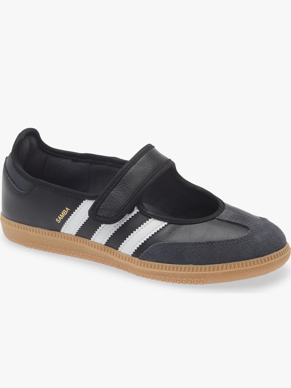 NWT adidas Samba Mary-Jane Sneaker in Black, White & Gum